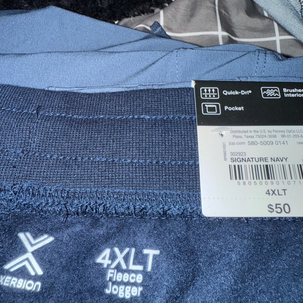Xersion Signature Navy Fleece Jogger 4XLT